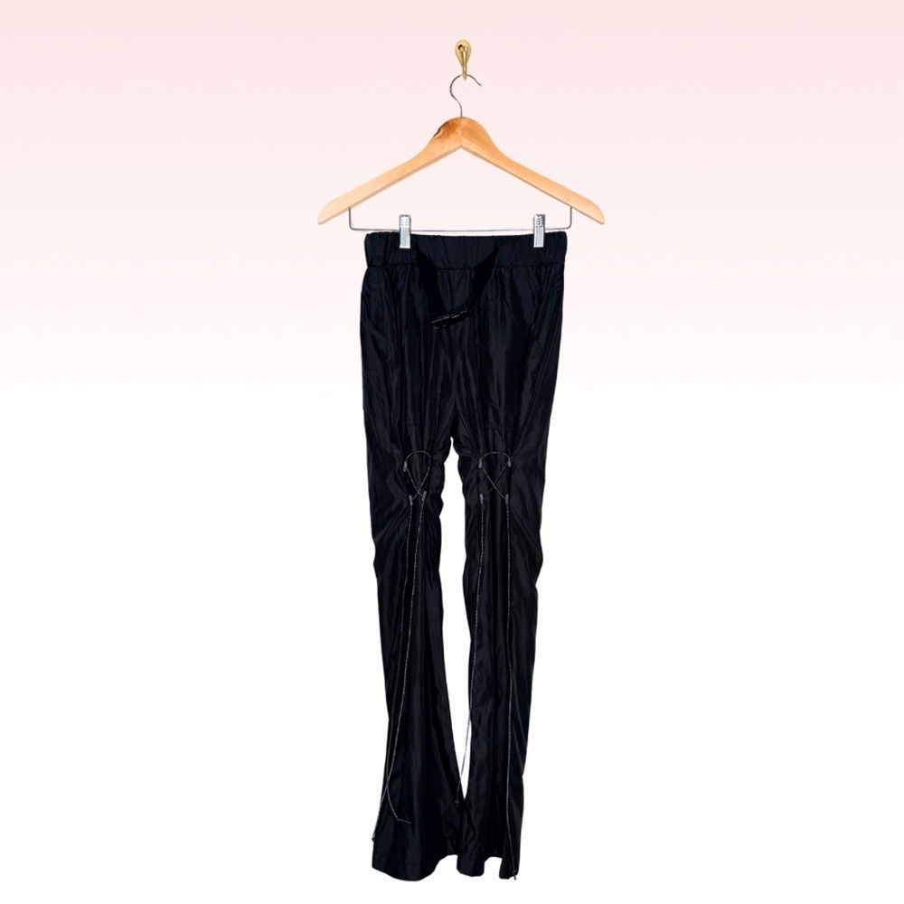 CARMAR Black Lace Up Polyester Pants (Sz S)